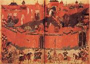 unknow artist The Mongolen Sturmen and conquer Baghdad in 1258 oil painting reproduction